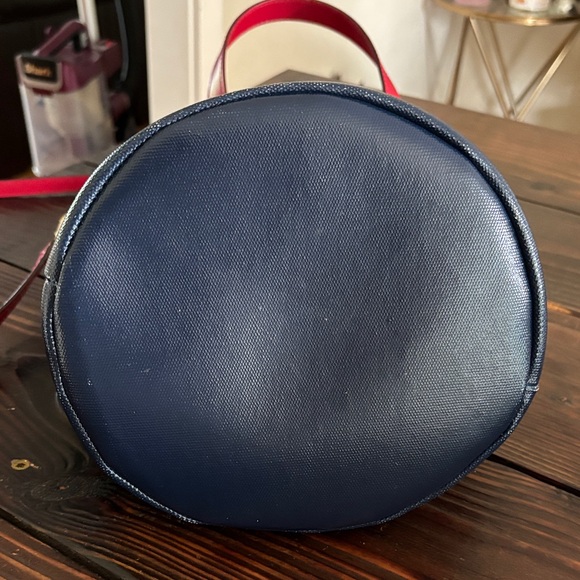 Frances Valentine Cream and Navy Tote with Red Accents - Picture 5 of 5